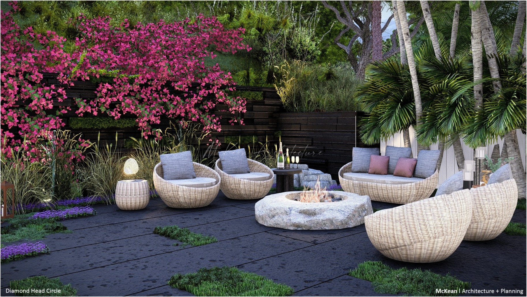Diamond Head Circle garden